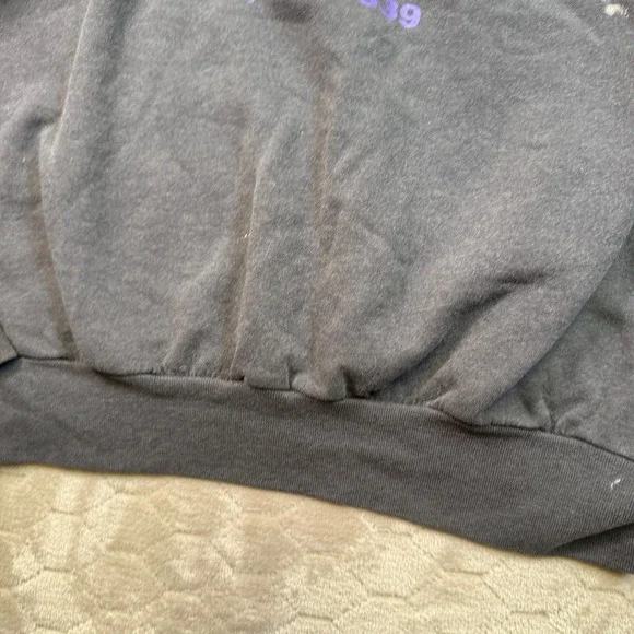 VTG y2k 100% Hardcore Biker Hoodie Sz XL Faded Worn Painted Floral Reno NV